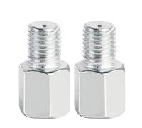 FLYPIG Universal Motorcycle rear Mirror Adapters Thread - M10 Male to M8 Female clockwise threaded for Motorcycle ATV Scooter Pit Dirt-Bike Mini-Bike (Pack of 2)