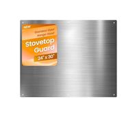 FlyPine 24 x 30 In Stainless Steel Backsplash - Kitchen Wall Splash Guard Behind Stove, Easy Clean and Installation