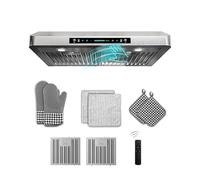 FLYPINE 30 inch Under Cabinet Range Hood 900 CFM, Stainless Steel