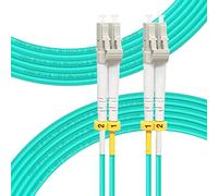 FLYPROFiber 15m/49ft OM3 LC to LC Fiber Patch Cable | Length Options: 0.2m-100m, 10GB Duplex, 50/125um Multimode Fiber Optic Cable Cord LSZH 15Meter(49ft)