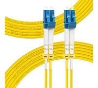 FLYPROFiber 15m/49ft OS2 LC to LC Fiber Patch Cable | Length Options: 0.2m-200m, Single Mode Duplex, 9/125um SMF Fiber Optic Cable Cord LSZH 15Meter(49ft)