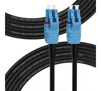 FLYPROFiber 30M/98ft OS2 LC LC Outdoor Fiber Optic Cable, Outdoor Armored Duplex 9/125 Uniboot LC to LC Single Mode Fiber Jumper, 1G/10GB Fiber Patch Cable Cord LSZH OD-5mm, 30Meter(98ft)