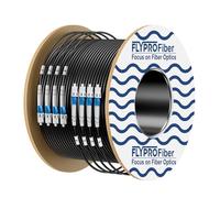 FLYPROFiber- 4 Core Single Mode LC to LC Outdoor Fiber Patch Cable 150m | 492ft, OD-5mm Armored OS2, Duplex, 9/125μm,10G/40G/100Gb, Industrial TPU, Direct Burial, For Harsh Environments