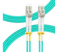 FLYPROFiber 5m/16ft OM4 LC to LC Fiber Patch Cable | Length Options: 0.5m-100m, 40GB/100GB Duplex, 50/125um Multimode Fiber Optic Cable Cord LSZH 5Meter(16ft)