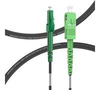 FLYPROFiber SC/APC to LC/APC Shielded Fiber Patch Cable 25m Single Mode 9/125μm OS2 Single Mode Patch Cable Black