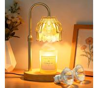 FlyQintess Gold Candle Warmer Lamp with Timer, Birthday Gifts for Women Mum