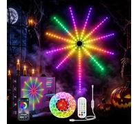 FlyQintess Smart Firework LED Lights for Bedroom Christmas Party Holiday | RGBIC Color-Changing Effects, Music Sync Dynamic Mode, APP & Remote Dual Control, USB Powered, Versatile Decor