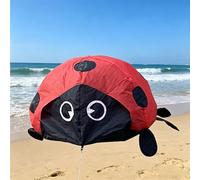 Flyrange 3D Ladybug Inflatable Ground Kite, Red and Black, 23.62 Inches Tall, Large Soft Weather Vane, Easy to Fly for Beginners, Perfect for Beach, Park, Camping, Balcony Outdoor Activities