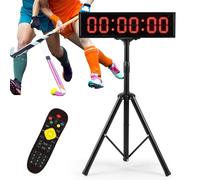 Flyrivergo 6.4FT High LED Large Timer 30" Race Clock with Tripod Cordless Countdown/up Clock Stopwatch with IR Remote Control for Sports Race, Running Events, Marathon