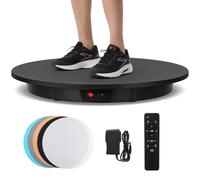Flyrivergo Large Photography Turntable 24inch/330lb Motorized Rotating Display Stand 360 Degree with Remote Control Electric Turntable for Products, Model Photo or Video(Black)