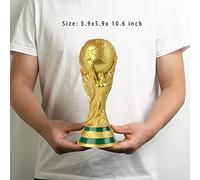 flysclean 2022 World Cup Replica Trophy in Display Case, Resin Sculpture, Own a World Soccer's Biggest Prize (10.6 inch)