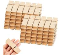 flysclean 90 Pcs Large Wooden Clothespins Extra Wide 2.83 Inches Length Sturdy Wooden Clothespin Heavy Duty Clothes Pin DIY Wooden Clips for Laundry Hanging Clothes Craft Food Opened Bags Display DIY