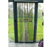 Flyscreen Queen Multi Panel Fly Screen Door Charcoal 145cm x 230cm 57 x 90.5 inch