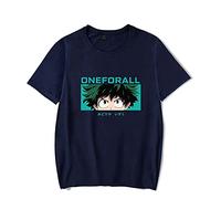 Flyself Anime T-Shirt Midoriya Lzuku Ochaco Uraraka Todoroki Shoto Cosplay Summer Tee Shirt Short Sleeve Tops for Girls and Boys