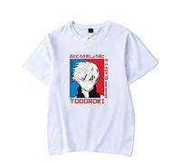 Flyself Anime T-Shirt Midoriya Lzuku Ochaco Uraraka Todoroki Shoto Cosplay Summer Tee Shirt Short Sleeve Tops for Girls and Boys