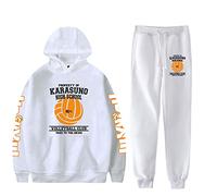 Flyself Men's Anime Haikyuu Print 2 Piece Loungewear Tracksuit Ladies Top and Jogger Set Cosplay Kozume Kenma Gakuen Koukou Jogging Gym Sweatsuits