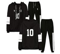 Flyself Unisex Haikyuu 2 Pieces Tracksuit Sets Long Sleeve Hoodie Pullover Sweater and Long Pants Set Jogging Gym Sweatsuits Cosplay Hinata Shoyo Kageyama Tobio Outwear
