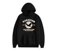 Flyself Unisex Haikyuu Hoodies Sweatshirts Anime Cosplay Costume Hinata Shoyo Kageyama Karasuno High School Volleyball Uniform Pullover Outwear for Teens Men Women
