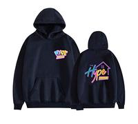 Flyself Unisex The Hype House Print Hoodie Long Sleeve Pullover Sportswear Sweatshirt for Men and Women Blue