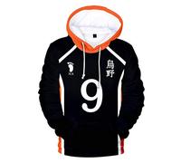 Flyself Women's Men's Haikyuu Hoodies 3D Printed Long Sleeve Sweatshirt Cosplay Haikyuu Kozume Kenma Gakuen Koukou Costume Sports Tops High School Volleyball Uniform