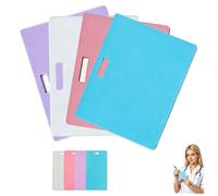 FlyShangUgo Erasable Badge Note, 4Pcs Reusable Silicone Badge Note for ID Badges, Portable Mini Dry Erase Notepad Memo Board, Universal Vertical Tool for Nurses Doctors Teachers (4Pcs A)