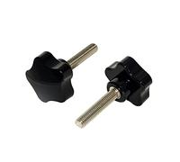 Flyshop 1.9" 50mm Star Knob 3/8" 10mm Thread Stud Screw on Clamping Grip M10 x 20mm 6 Pcs