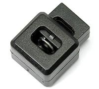 Flyshop 10 Pcs Plastic CordLocks Spring Toggle Stopper Black Plastic Square Cord Locks Drawstring Toggles Cord Stops Size, 17 x 22 x 13mm