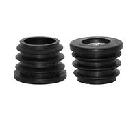 Flyshop 16 Pcs Black Round M8 Thread Tube Insert Plastic Adjustable Leveling Foot Table Chair Pipe End Caps, 22 mm, 7/8"