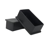 Flyshop 24PCS Flexible PVC Chair Leg Caps Floor Protectors Furniture Leg Tip Covers, Rectangle, Black, 1-9/16" x 3-1/8", 40 x 80 mm