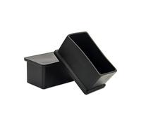 Flyshop 24PCS Flexible PVC Chair Leg Caps Floor Protectors Furniture Leg Tip Covers, Rectangle, Black, 1-3/16" x 2-3/8", 30 x 60 mm