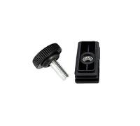 Flyshop 4 Sets Furniture Leveler Table Chair Leveling Feet, M8 Threaded 28 mm Dia. Adjustable Height 13 mm to 25 mm, Tube Insert Kits, Black, Rectangle, 25 x 50 mm, 1" x 2"