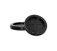 Flyshop 4PCS 42mm Drill Hole Durable Round Synthetic Rubber Grommets Double-Sided Cable Firewall Grommets Dustproof Rubber Seal Washers Hole Plugs for Wire/Car/Machine/Pipe, Black
