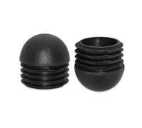 Flyshop 4PCS 60mm Round Tube Plugs with Ball Tips Durable Plastic Plugs Pipe Plug, Spherical Plastic End Caps, Floor Protectors, Tube Inserts, Lamellar Plugs, Black Hole Plugs