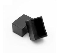 Flyshop 4PCS Black Rubber Chair Leg Floor Protectors Non-slip Chair leg Caps Fit for OD 13/16" x 1-3/16" (20 x 30 mm) of Rectangle Furniture Legs