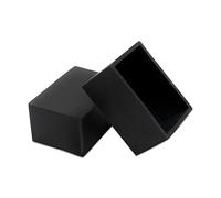 Flyshop 8 Pieces 40 x 60mm Silicone Chair Leg Caps Rectangular, Protective Caps for Chair Legs, Floor Protectors, [Non-Slip & Noise Reduction], Durable Chair Socks, Black Furniture Feet Gliders
