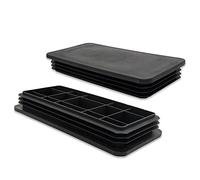 Flyshop 8PCS 100 x 200mm Rectangular Plastic Plugs Durable Pipe Plug Tubing End Caps Hole Plugs Tube Inserts, Floor Protectors, Lamellar Plugs, Chair Glide Sliders for Chair Leg & Pipe, Black