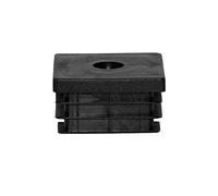 Flyshop Black M8 Threaded Plastic Plugs Square Tube End Caps Tubing Plugs Inserts Furniture Glider 38 mm x 38 mm 4 Pcs