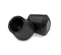 Flyshop Chair Leg Floor Protector 1-Inch 25 mm Inside Diameter Thick Anti-Slip Rubber Leg Caps Tips Round Furniture Table Feet Covers, Black, 12-Pack
