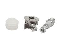 Flyshop Furniture Cabinet Connector #261 Cam Lock Fittings, 10 Sets | M6 Thread, 25mm Length Dowels, Plastic Nuts
