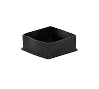 Flyshop Furniture Table Covers Chair Leg Caps Floor Protectors Non-Marking PVC, Square Legs, 4 Pack, Black, 100 x 100 mm, 4" x 4"