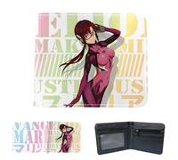 Flyshun Ayanami Rei Anime Wallet for Women Men Slim Leather Bifold Bi-Fold Wallets, Black Wallet, ID Credit Card Zero Wallet, Cosplay Accessories, Illustrious 1, Standard, Classic
