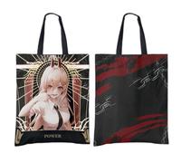 Flyshun Power Anime Character Shopping Handbag-34 x 42 cm High Reusable Grocery Bag Leisure Canvas Bag, Power., 34 x 42 cm