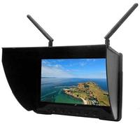 Flysight Black Pearl RC801 FPV Monitor with DVR 5.8Ghz 40CH 7" HD Screen Diversity Receiver 1024x600 Monitor with Integrated Battery and Sunshade Hood for DJI Phantom (RPSMA ANT)