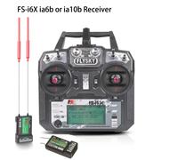 FLYSKY FS-i6x 2.4G 6/10CH AFHDS 2A Radio RC Transmitter with IA6B or IA10B Receiver for RC Airplane Helicopter FPV Racing Drone Model2 I6X and IA6B