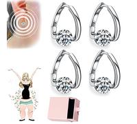 Flysmus Halolux Lymphvity Germanium Earrings, Flysmus Lymphvity Magnetherapy Germanium Earrings, 2023 New Lymphvity Magnetic Therapy Germanium Earrings (2 Pair, Sliver)