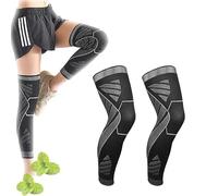 Flytex Compression Sleeves for Full Legs, Flytex Compression Sleeves for Knees and Legs (1 Pair, XL)