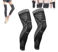 Flytex Full Leg Compression Sleeves, Knee & Leg Compression Sleeves, Knee Sleeves for Pain Relief, Compression Sleeves for Knee and Leg Sports(1 Pair,L)