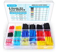 Flytuo 800PCS Heat Shrink Tubing with Solder Seal Wire Connectors, Insulated Waterproof Electrical Butt Terminals and Shrink Wrap Tubes Kit