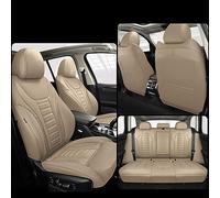 FLYUFO Car Seat Covers for Range Rover Evoque sport 2020-2022,Genuine Leather Waterproof Seat Cushions Padded Car Seat Protector Interior Accessories,A-Beige