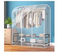FLYUFO Garment Clothes Cover for Wardrobe Storage Large Clothes Rail Cover Hanging Rack Protector clothes dustproof clothes rail cover for Storage Clothing, Dresses, Suits, Coats 50x150x120cm